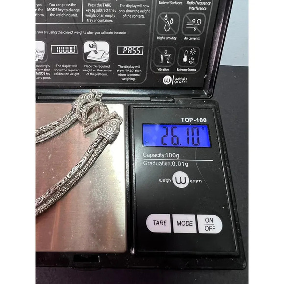 Bali sterling silver pink mabe pearl toggle clasp bracelet - Picture 6 of 6